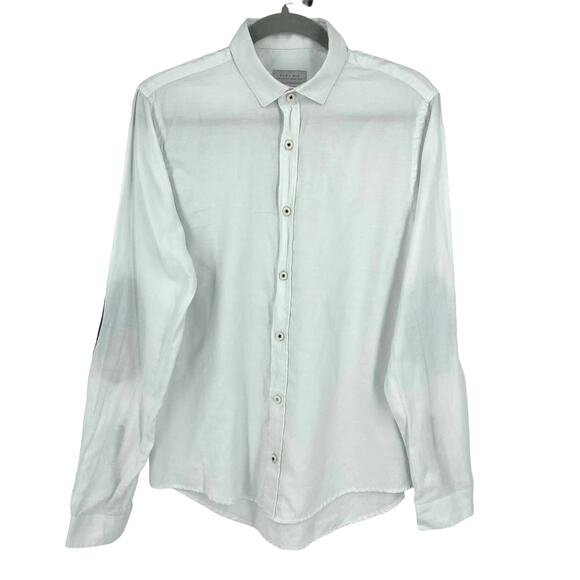 Zara Other - Zara Man Casual Button Down Collared Shirt Slim Fit White Medium